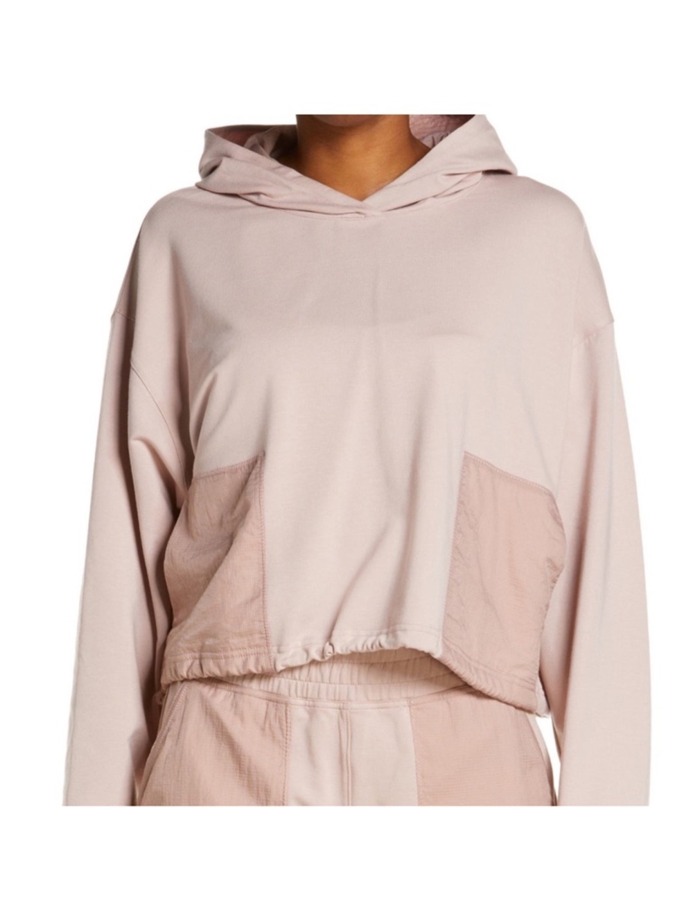 Outdoor Voices Modal Cropped Hoodie with Pocket Panels